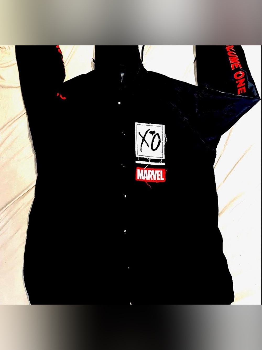 XO Marvel hooded jacket in black and red 
🚨VERY RARE